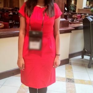 Red Knee Length Dress